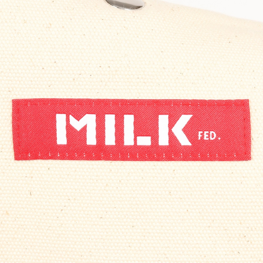 ミルクフェド（MILKFED.）（レディース）PIPING スクエア トートバッグ COOPER ロゴ 103212053011-RED