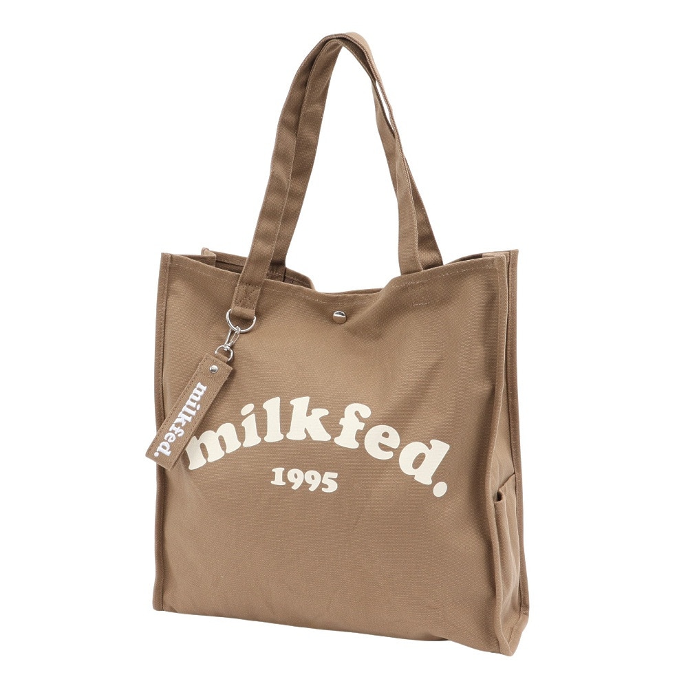 ミルクフェド（MILKFED.）（レディース）PIPING スクエア トートバック COOPER 103212053011-BEIGE