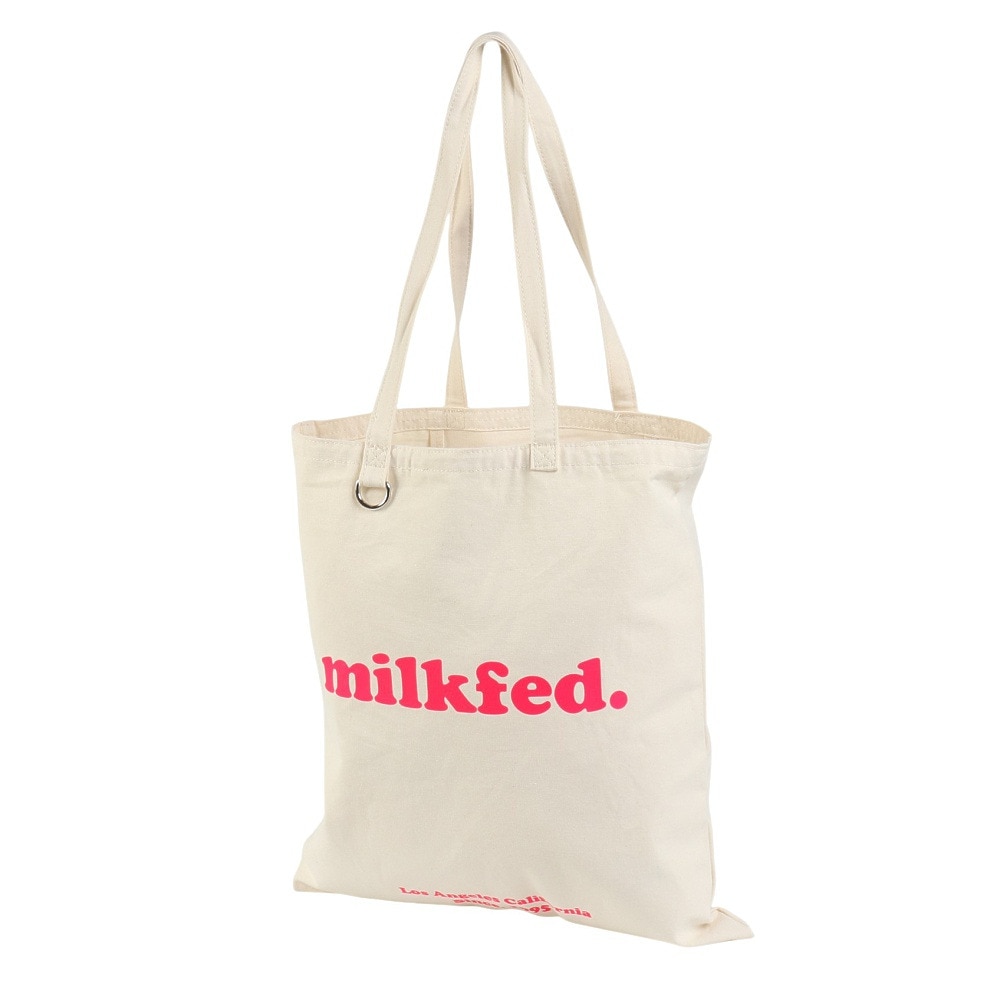 ミルクフェド（MILKFED.）（メンズ、レディース）FLAT LIGHTトートバッグ COOPER OUI 103223053005-WHITE