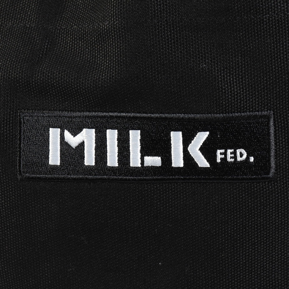 ミルクフェド（MILKFED.）（レディース）BAR AND UNDER ロゴ ビッグ キャンバストートバッグ 103201053013-BLACK