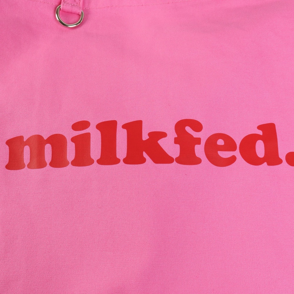 ミルクフェド（MILKFED.）（レディース）トートバッグ FLAT LIGHTTOTE COOPER OUI LOGO 103223053005-PINK