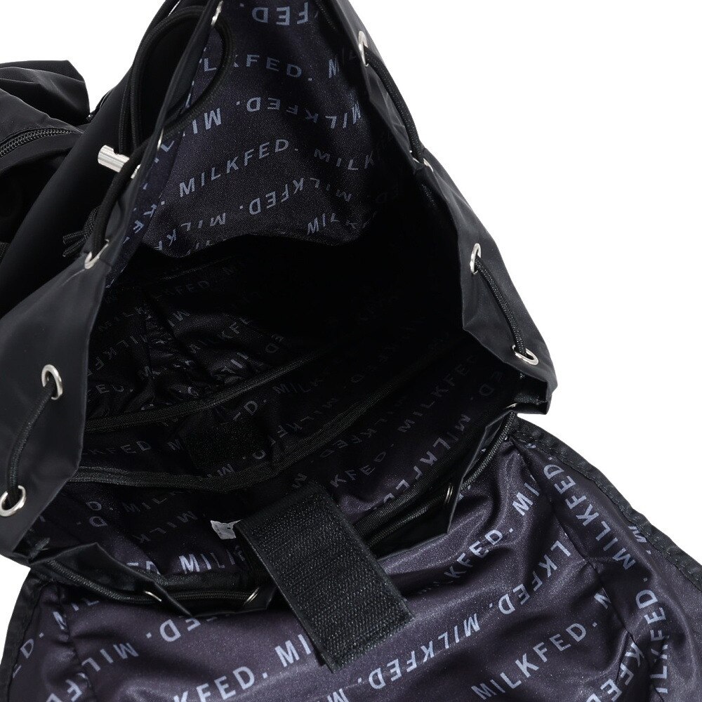 ミルクフェド（MILKFED.）（メンズ、レディース、キッズ）ロゴ PLATE バックパック 103241053005-BLACK