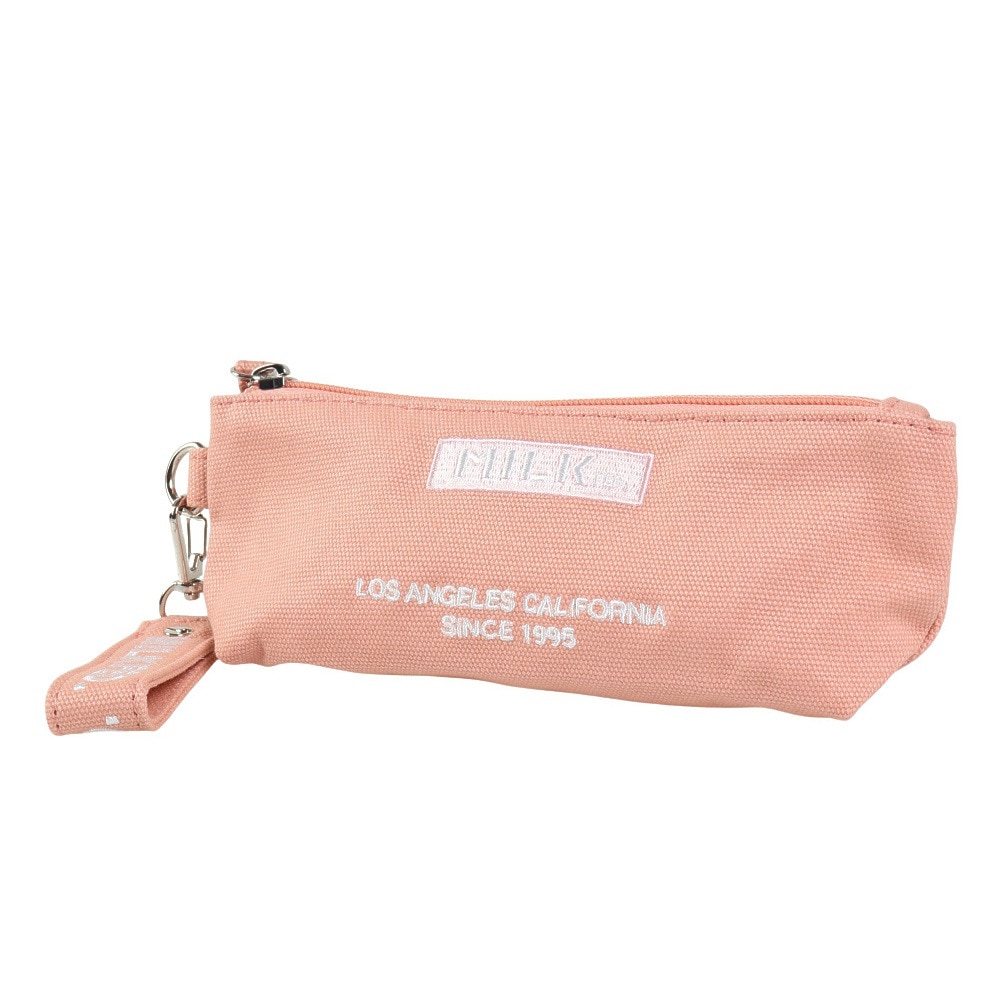 ミルクフェド（MILKFED.）（レディース）EMBROIDERED BAR PENCIL ケース 103211054026-LtPINK