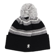 (レディース)ニットウォッチキャップ GY-H0317 ACW BLACKxGREY STRIP