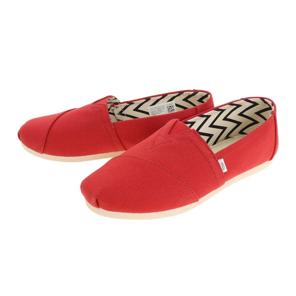 トムス（TOMS）（レディース）リサイクル コットン キャンバス ウィメンズ アルパルガータ 10017743 RED