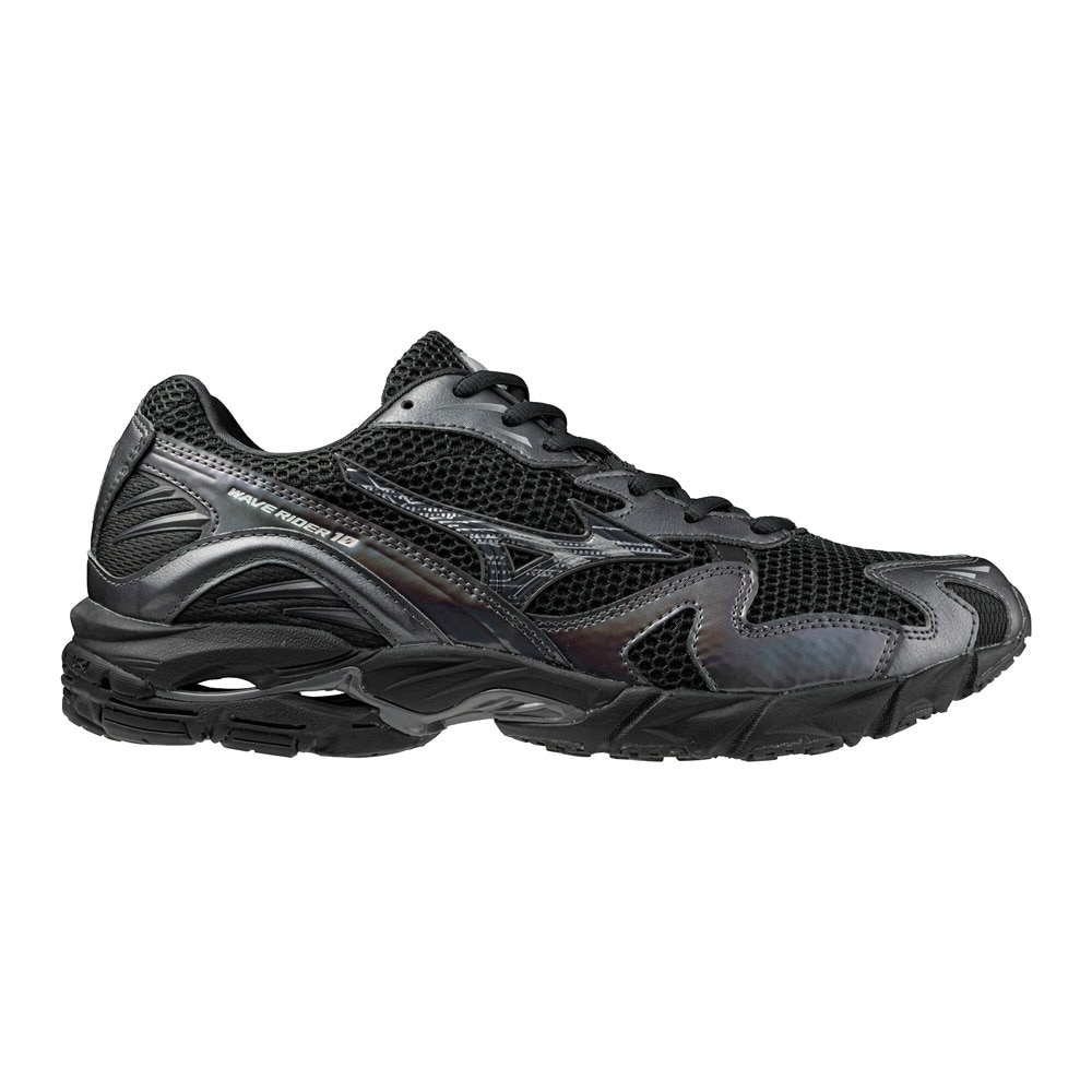 ミズノ（MIZUNO）（メンズ、レディース）ランニングシューズ スニーカー ウエーブ ライダー 10 ブラック グレー D1GA243108 スポーツシューズ