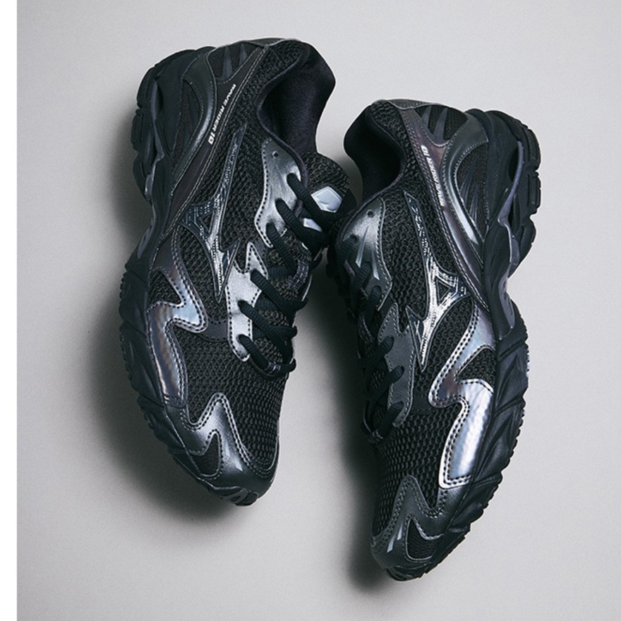 ミズノ（MIZUNO）（メンズ、レディース）ランニングシューズ スニーカー ウエーブ ライダー 10 ブラック グレー D1GA243108 スポーツシューズ