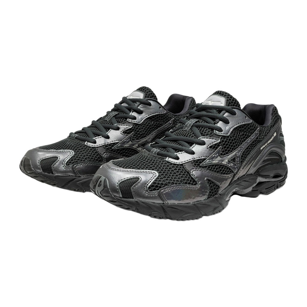ミズノ（MIZUNO）（メンズ、レディース）ランニングシューズ スニーカー ウエーブ ライダー 10 ブラック グレー D1GA243108 スポーツシューズ