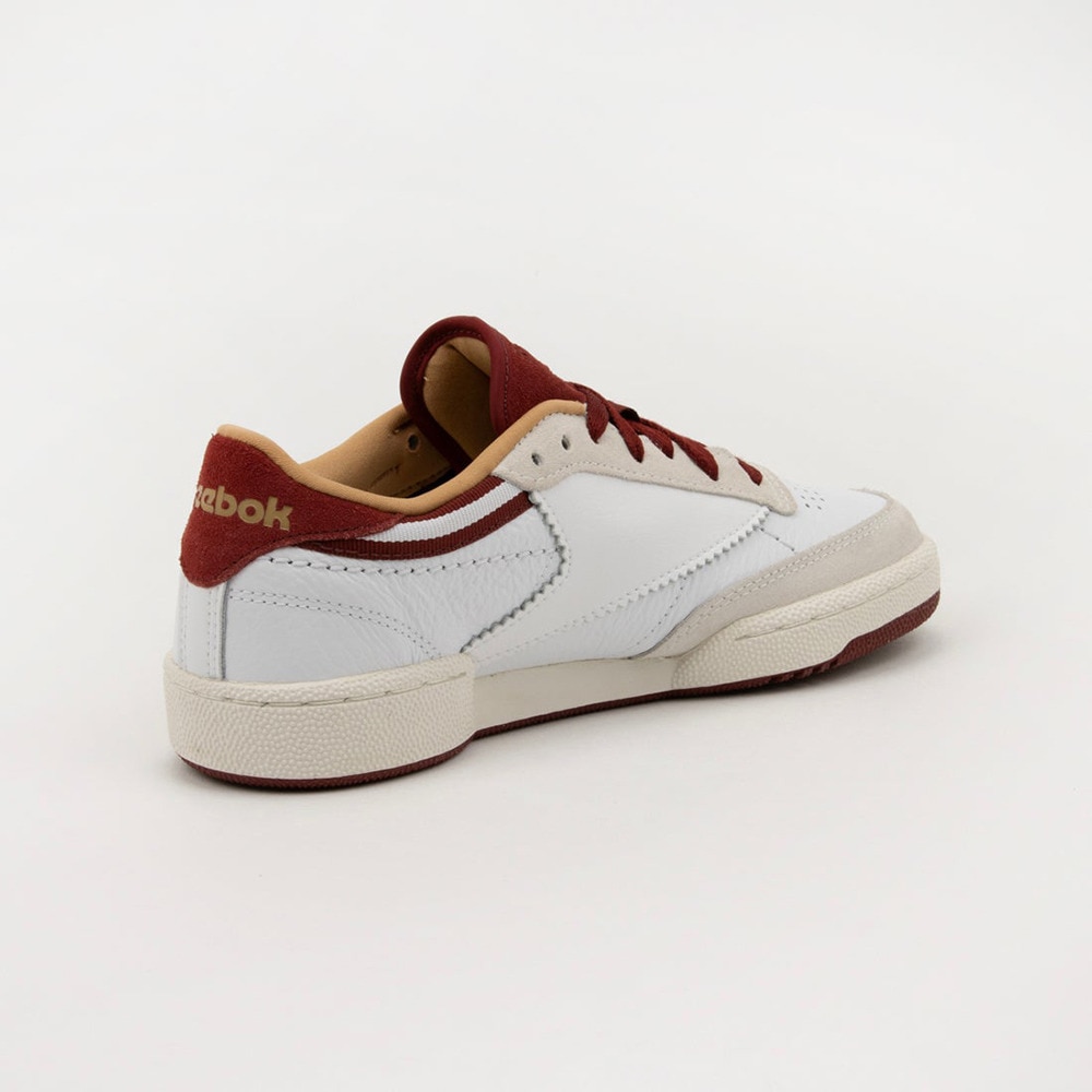 リーボック（REEBOK）（メンズ、レディース）タウンシューズ クラブシー 85 ホワイト レッド 100229839 スニーカー カジュアル