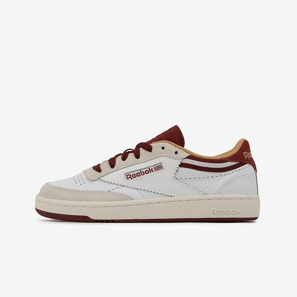 リーボック（REEBOK）（メンズ、レディース）タウンシューズ クラブシー 85 ホワイト レッド 100229839 スニーカー カジュアル