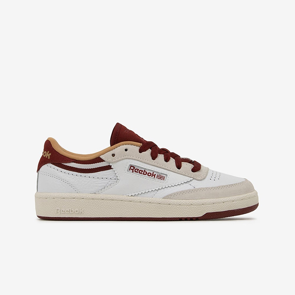 リーボック（REEBOK）（メンズ、レディース）タウンシューズ クラブシー 85 ホワイト レッド 100229839 スニーカー カジュアル