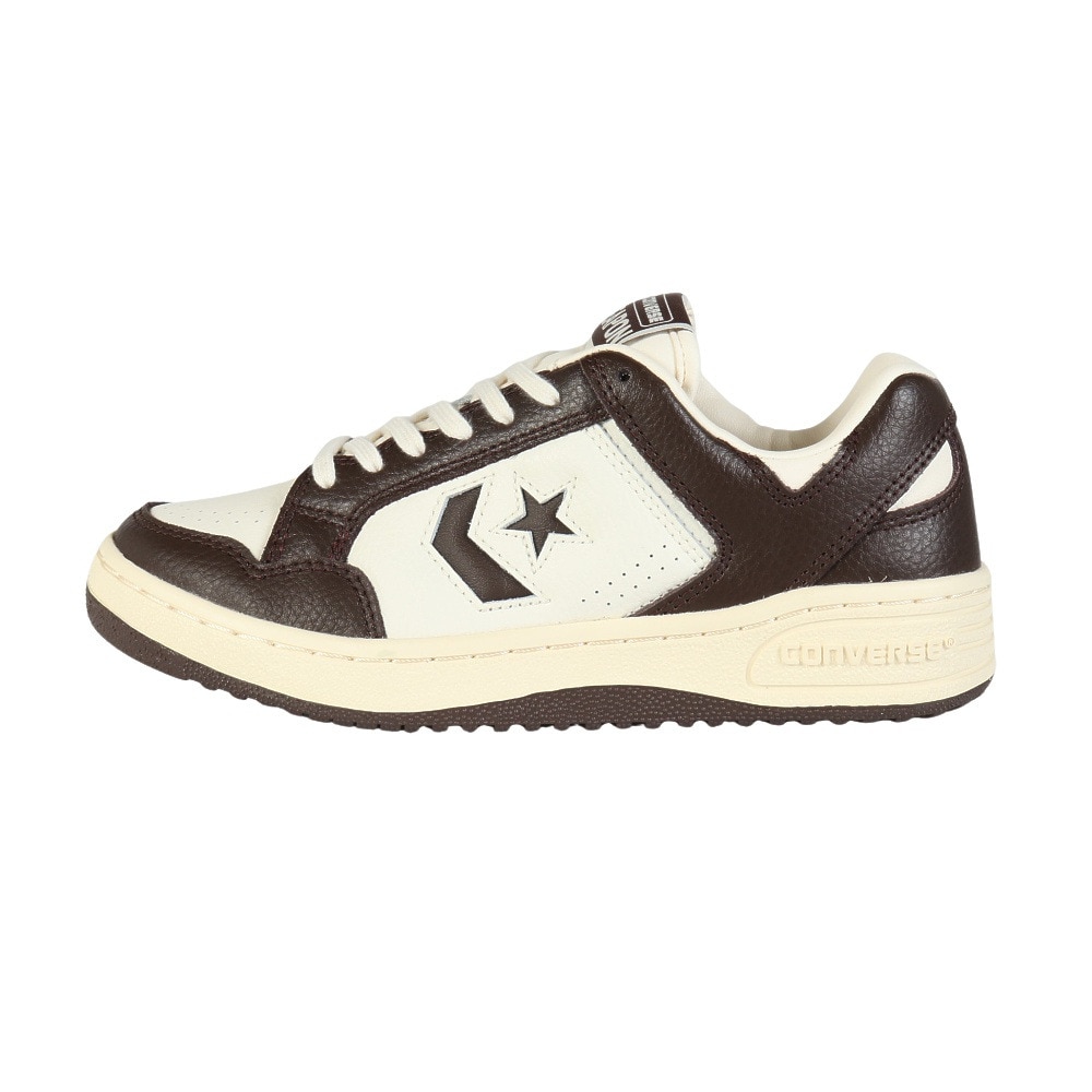 コンバース（CONVERSE）（メンズ、レディース）スニーカー タウンシューズ ウエポン SL OX O/B ホワイト ブラウン33701920