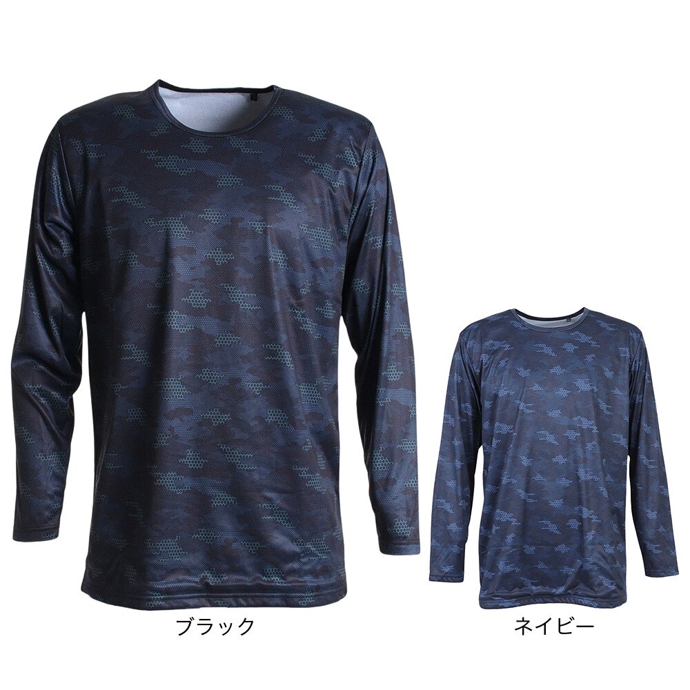 ＡＣＰＧ（PGAC）（メンズ）ウインドクロス 防風 長袖クルーシャツ カモ 891PA9ASC5001BLK 防寒