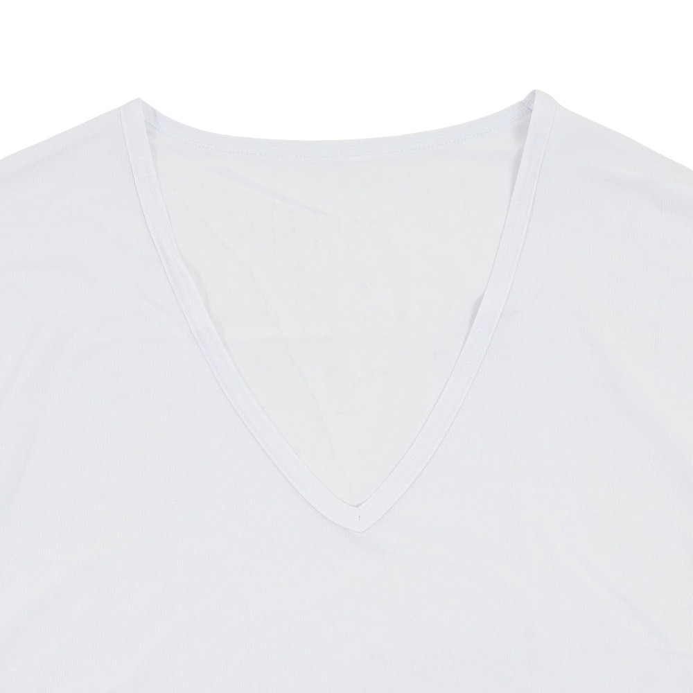 エーシーピージー（ACPG）（メンズ）ドライプラスクール 半袖 Vネック アンダーシャツ 891PA0GC6118WHT 冷感 白