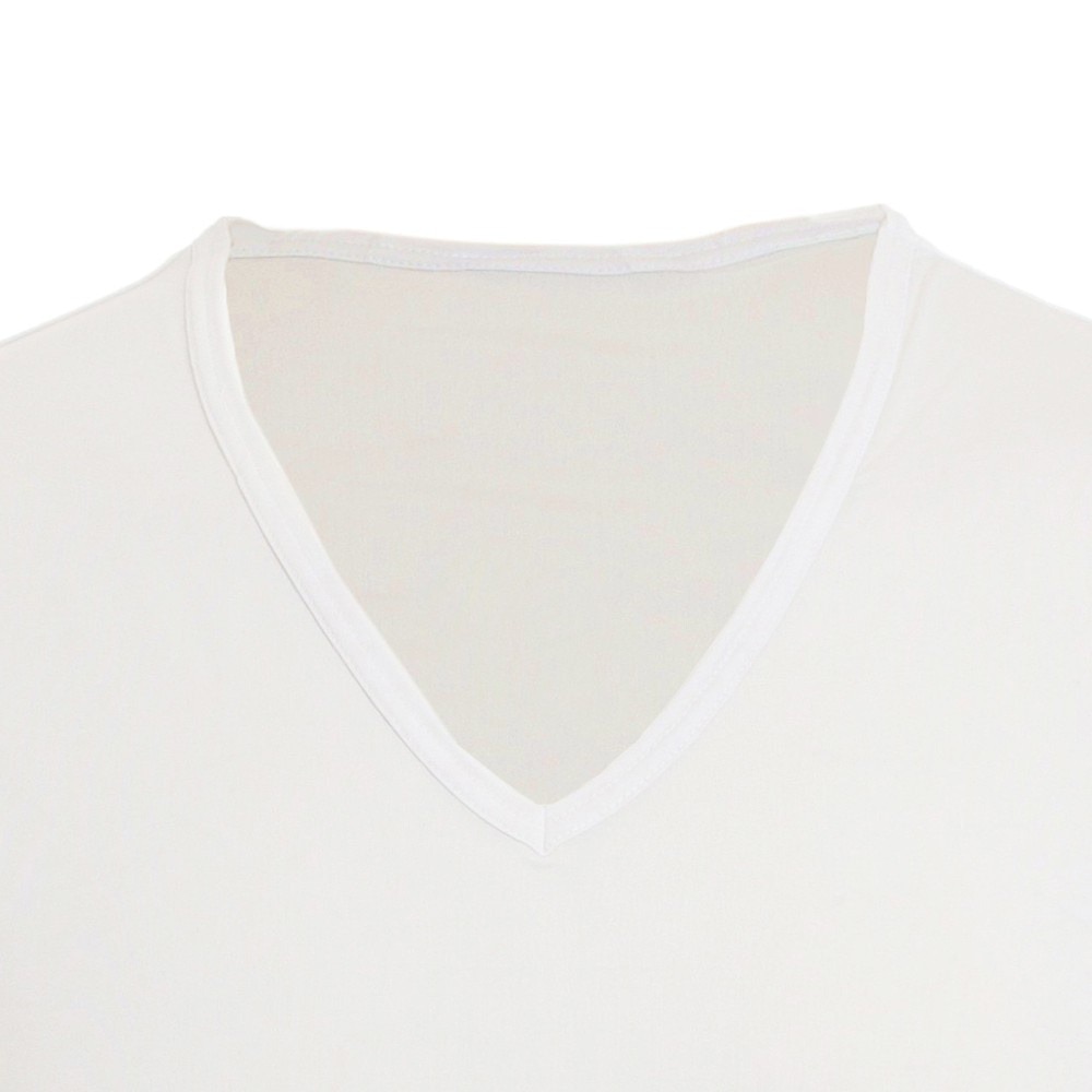 エーシーピージー（ACPG）（メンズ）ドライプラスクール 半袖Vネックシャツ 891PA0GC6118WHT 冷感 白