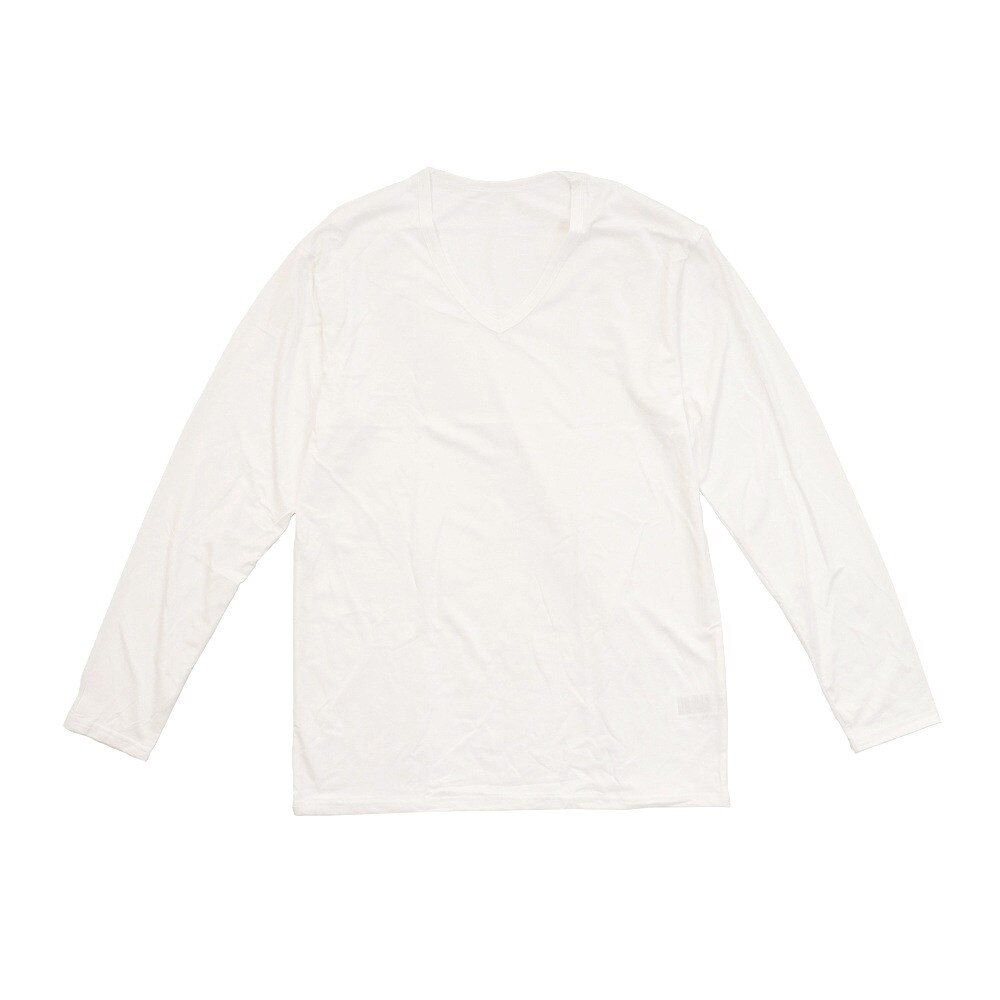  ヒートクロス 薄手長袖Vネックシャツ 891PA9ES5052WHT
