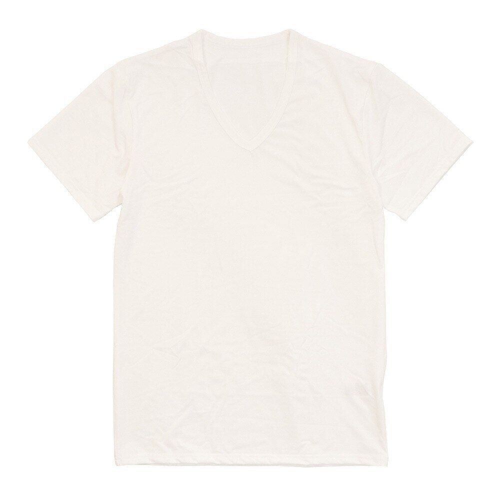  ヒートクロス 薄手半袖Vネックシャツ 891PA9ES5055WHT