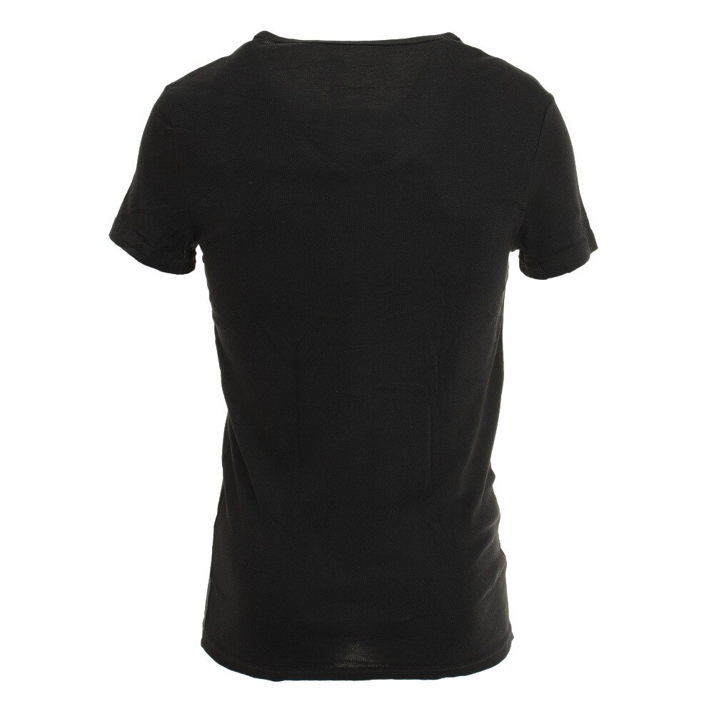 デュアリグ（DUARIG）（メンズ）ヒートクロス COTTON 半袖Vネックシャツ 891D1LS2601 BLK 防寒