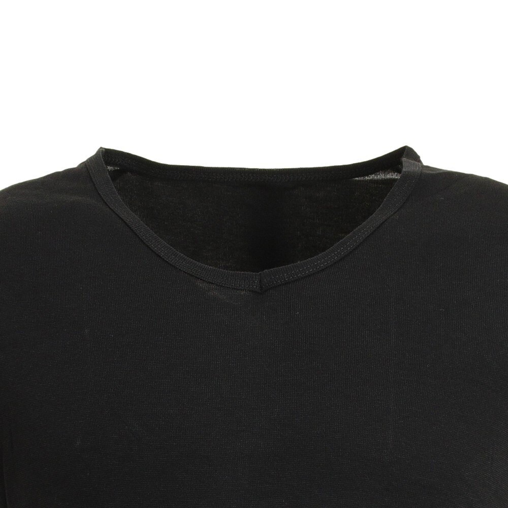 デュアリグ（DUARIG）（メンズ）ヒートクロス COTTON 半袖Vネックシャツ 891D1LS2601 BLK 防寒