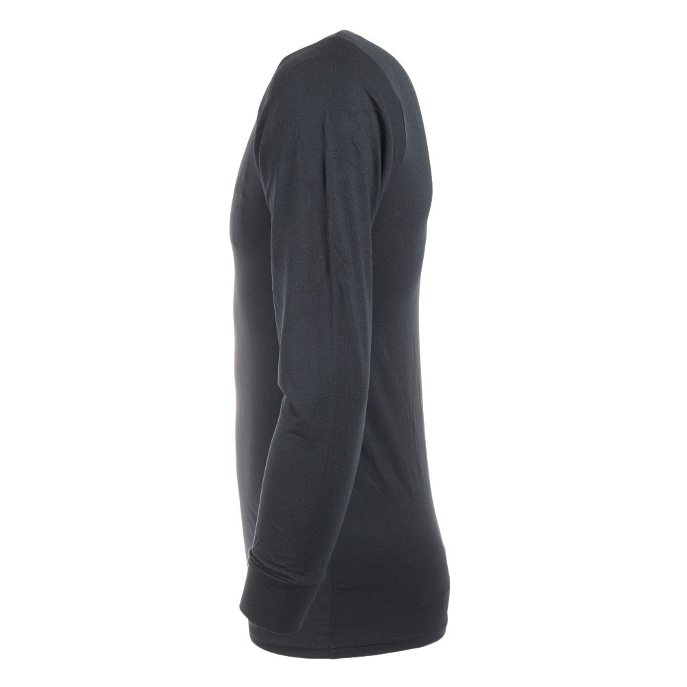 その他ブランド(OTHER BRAND)(メンズ)ヒートクロス薄手長袖クルーネックシャツ 891NN2ES0381BLK