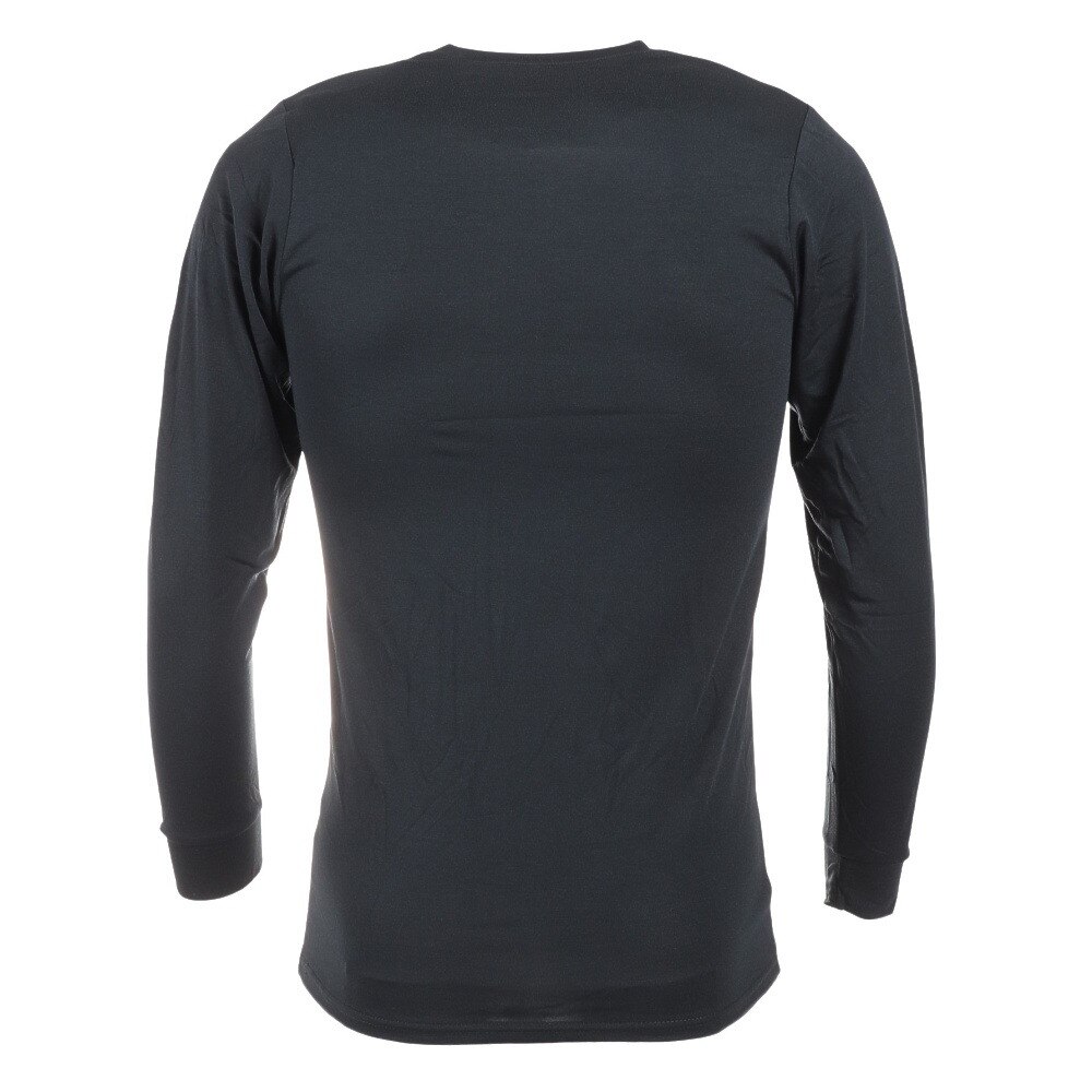 その他ブランド(OTHER BRAND)(メンズ)ヒートクロス薄手長袖クルーネックシャツ 891NN2ES0381BLK