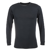その他ブランド（OTHER BRAND）（メンズ）ヒートクロス薄手長袖クルーネックシャツ 891NN2ES0381BLK