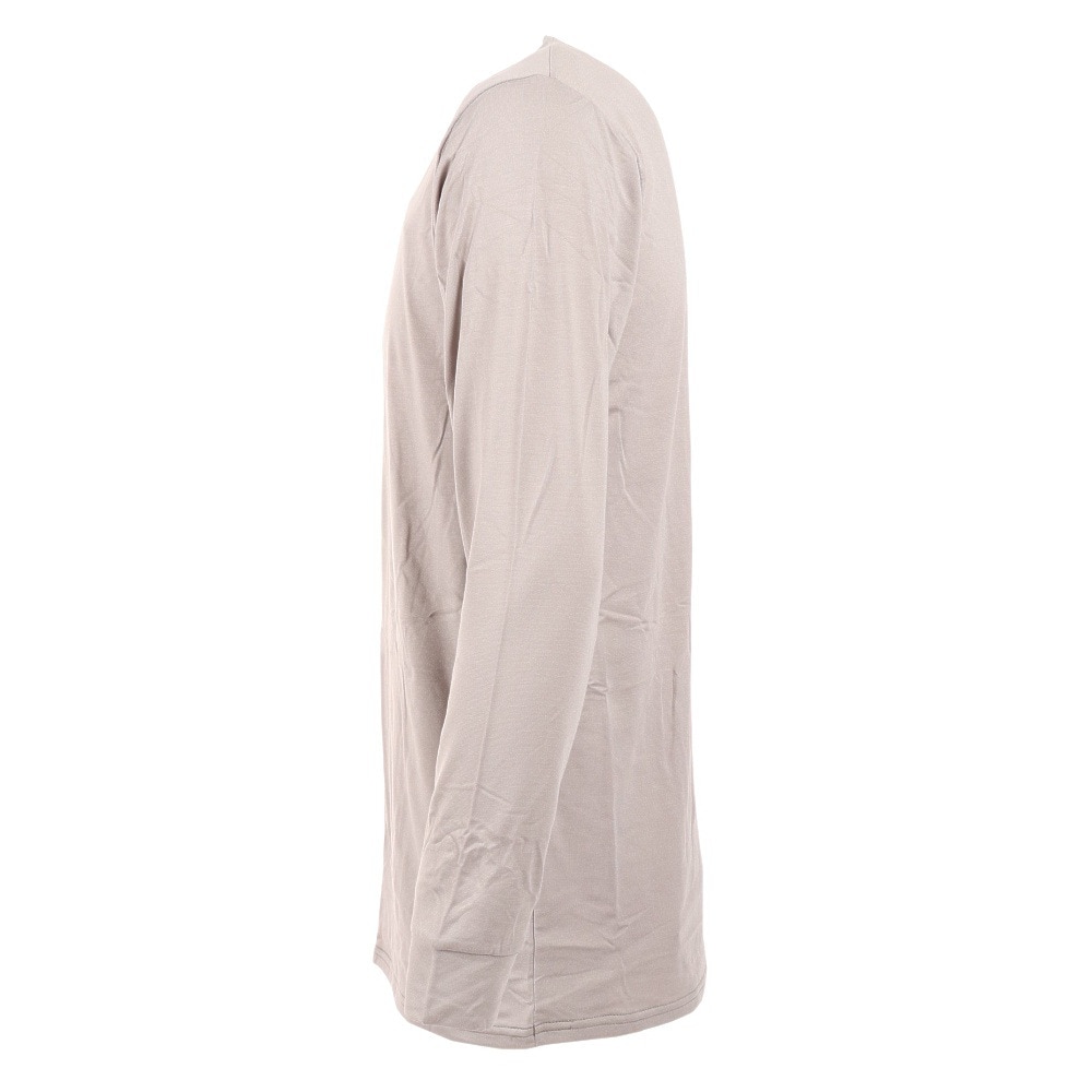 ノーブランド（NO BRAND）（メンズ）ヒートクロス薄手長袖クルーネックシャツ 891NN2ES0381GRY