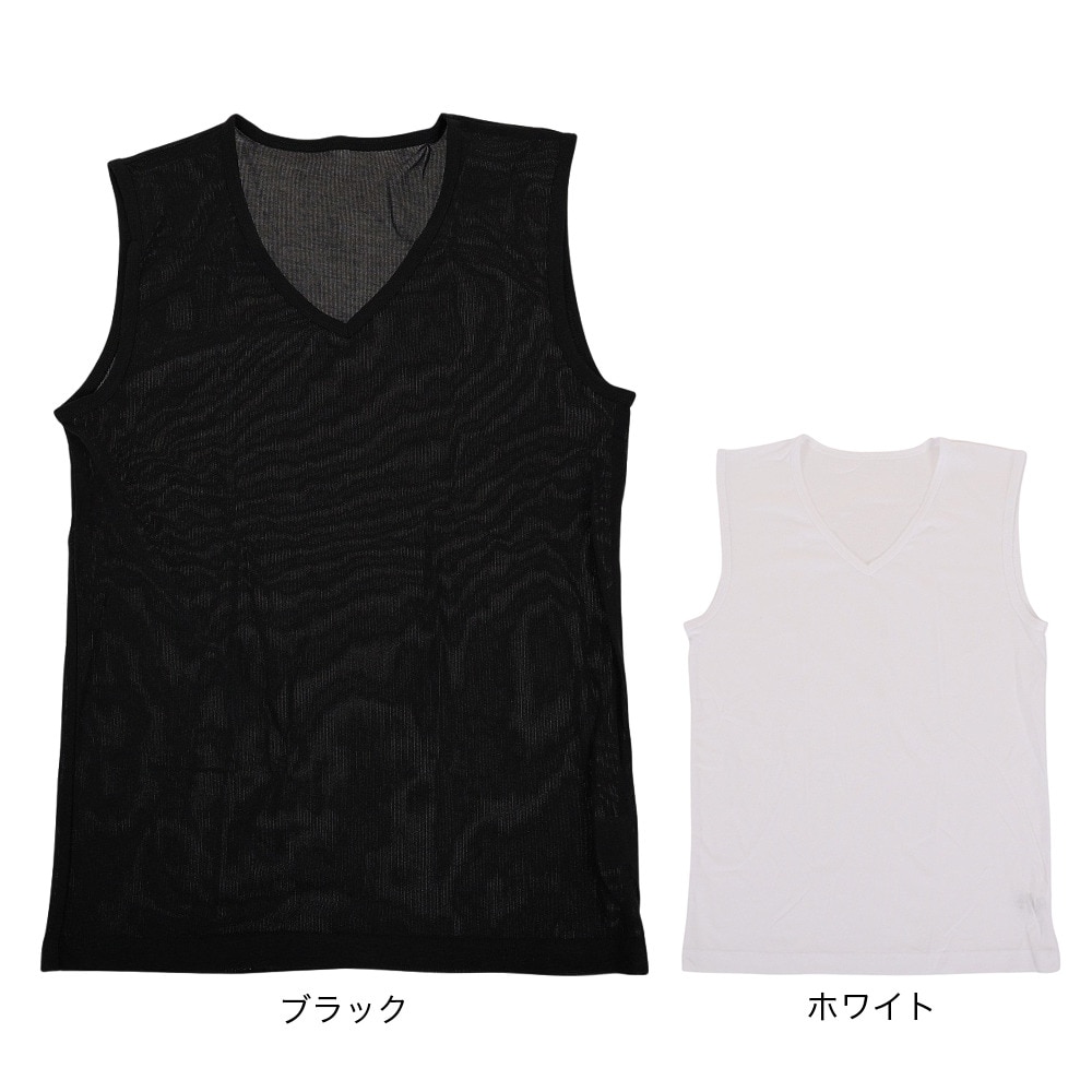 その他ブランド（OTHER BRAND）（メンズ）ドライプラス ノースリーブVネック アンダーシャツ 891PA0ASC6116WHT
