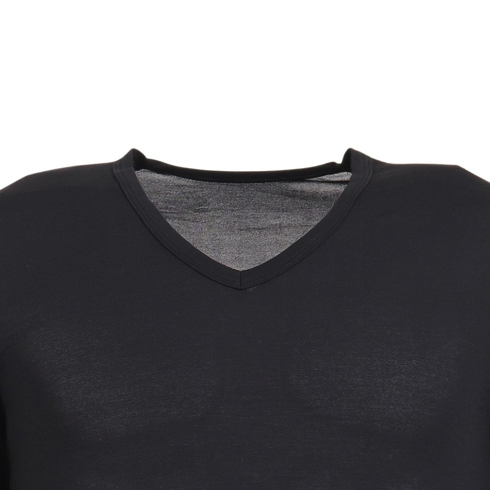クー（Coo.）（メンズ）ヒートクロス 薄手 Vネックアンダーシャツ 891CO3ES0022 BLK 防寒 