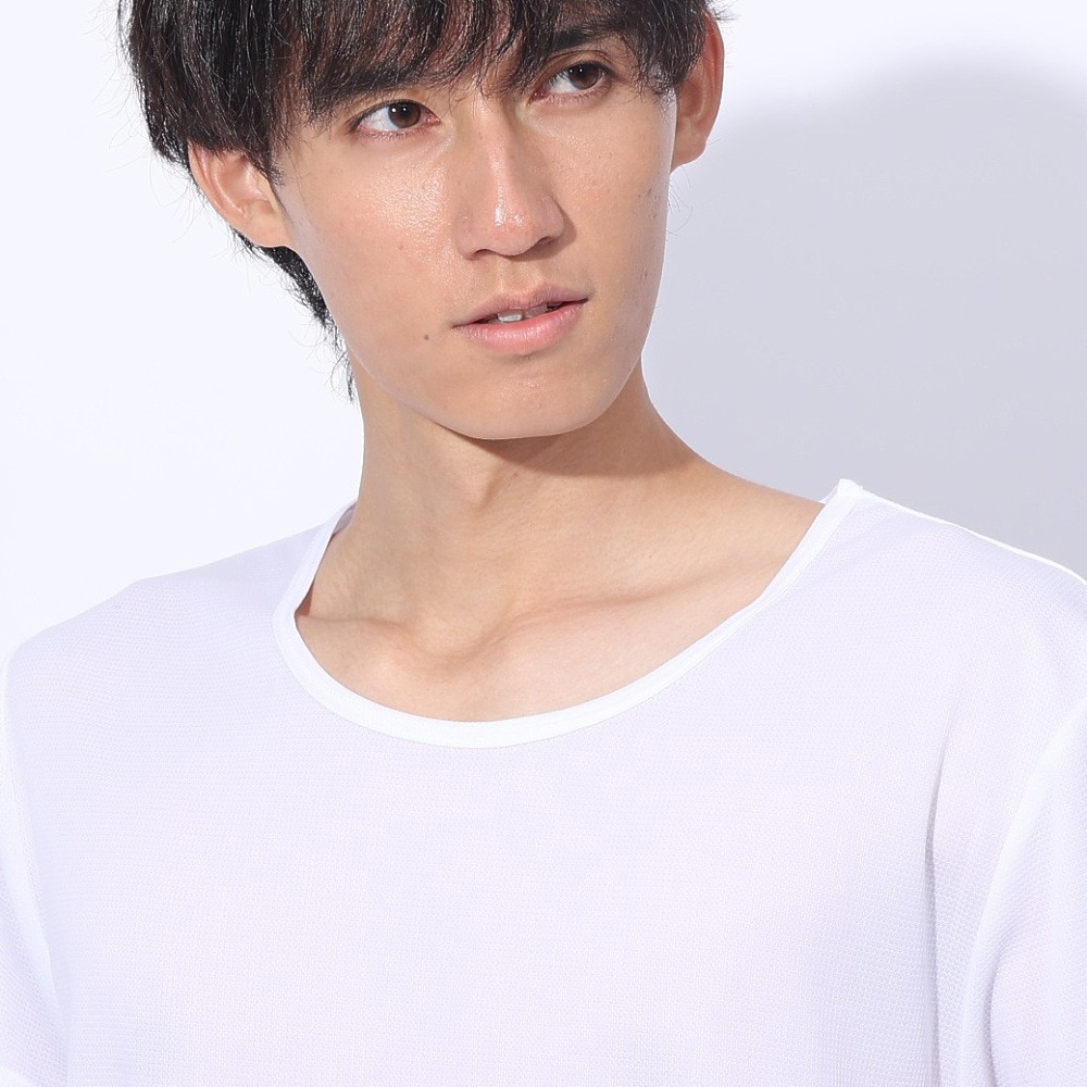 クー（Coo.）（メンズ）ドライプラス 丸首 半袖アンダーシャツ 891CO4GC0001 WHT 吸汗 速乾