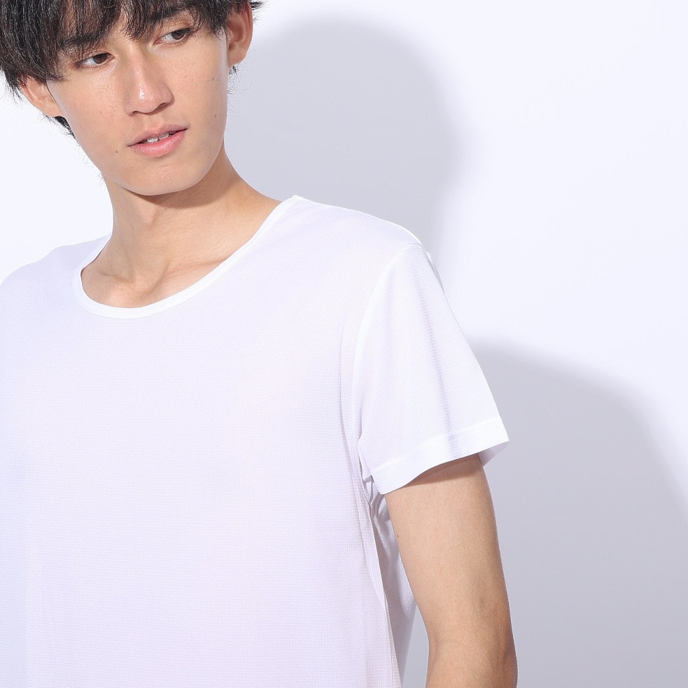 クー（Coo.）（メンズ）ドライプラス 丸首 半袖アンダーシャツ 891CO4GC0001 WHT 吸汗 速乾