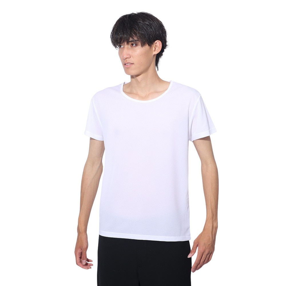 クー（Coo.）（メンズ）ドライプラス 丸首 半袖アンダーシャツ 891CO4GC0001 WHT 吸汗 速乾