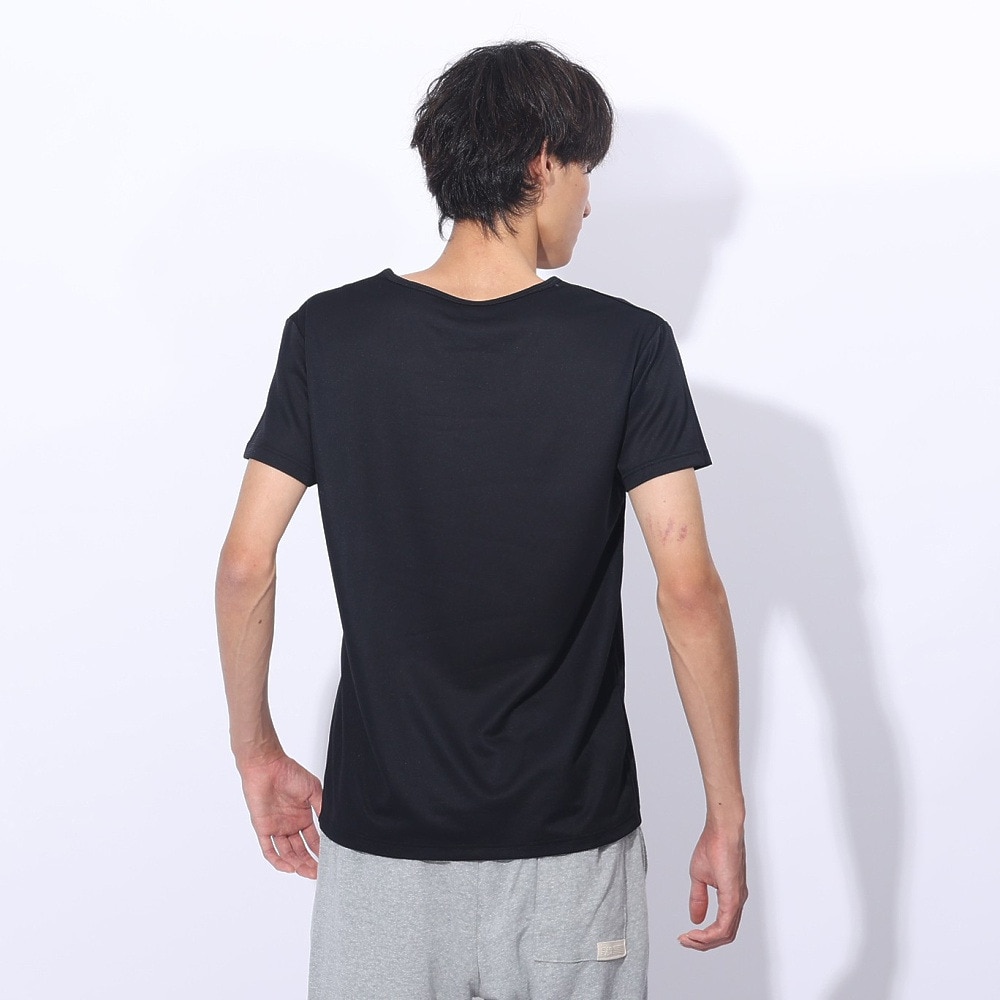 クー（Coo.）（メンズ）ドライプラス Vネック 半袖アンダーシャツ 891CO4GC0002 BLK 吸汗 速乾