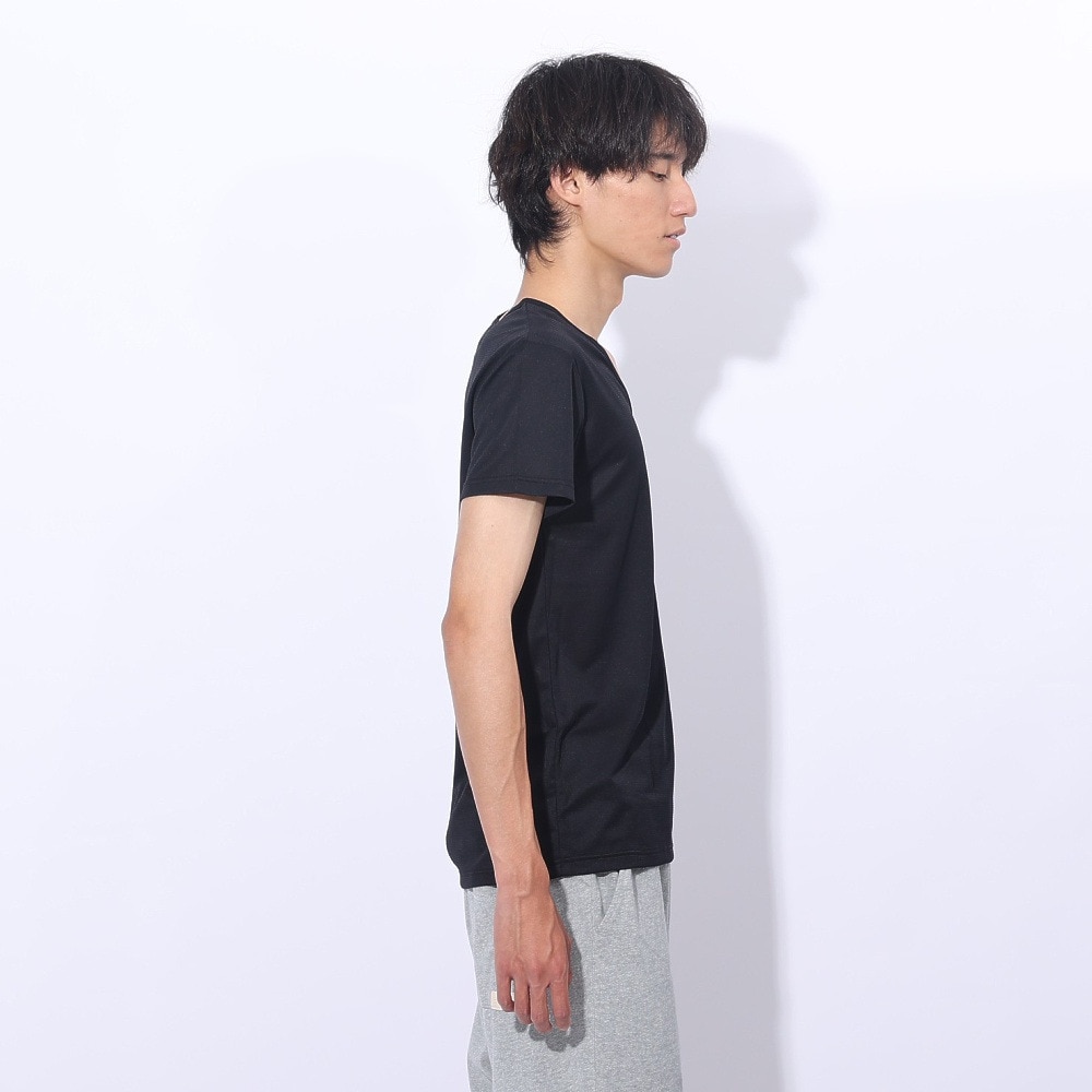 クー（Coo.）（メンズ）ドライプラス Vネック 半袖アンダーシャツ 891CO4GC0002 BLK 吸汗 速乾