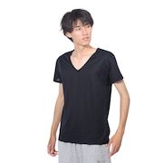 (メンズ)ドライプラス Vネック 半袖アンダーシャツ 891CO4GC0002 BLK 吸汗 速乾