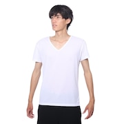 (メンズ)ドライプラス Vネック 半袖アンダーシャツ 891CO4GC0002 WHT 吸汗 速乾