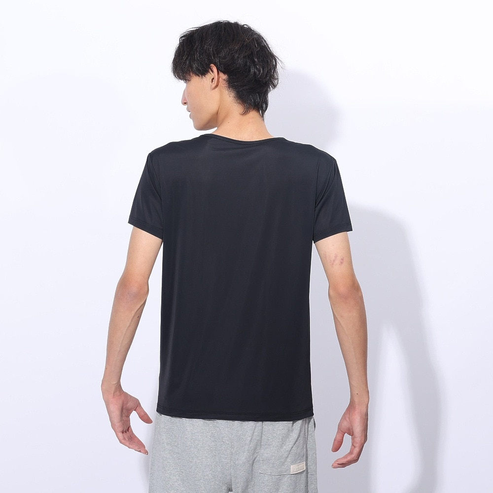 クー（Coo.）（メンズ）ドライプラスクール クルーネック半袖シャツ 891CO4GC0006 BLK 冷感 黒