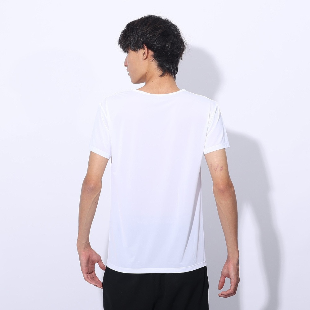 クー（Coo.）（メンズ）ドライプラスクール 半袖Vネックシャツ 891CO4GC0007 WHT 冷感
