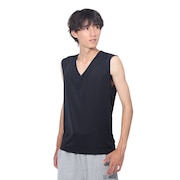 (メンズ)ドライプラスクール Vネックノースリーブシャツ 891CO4GC0008 BLK 冷感 黒
