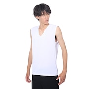 (メンズ)ドライプラスクール Vネックノースリーブシャツ 891CO4GC0008 WHT 冷感 白