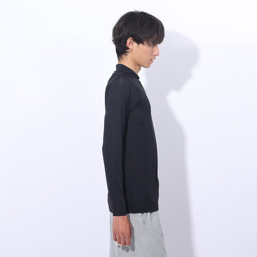 クー（Coo.）（メンズ）ドライプラスクール ハイネック 長袖アンダーシャツ 891CO4GC0012 BLK 冷感 黒