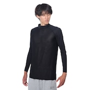 (メンズ)ドライプラス メッシュ ハイネック 長袖アンダーシャツ 891CO4GC0014 BLK 吸汗 速乾