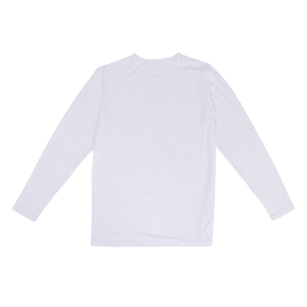 クー（Coo.）（メンズ）ヒートクロス 薄手 長袖 クルーネックシャツ 891CO4GC0124 WHT S-Lサイズ 白 吸湿発熱 保温 抗菌 防臭