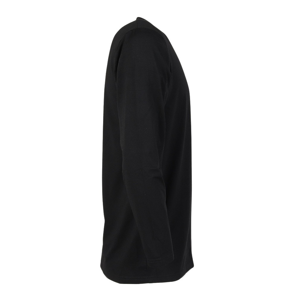 クー（Coo.）（メンズ）ヒートクロス 薄手 9分袖Vネック インナーシャツ 891CO4GC0125 BLK 保温 発熱素材 M-LLサイズ