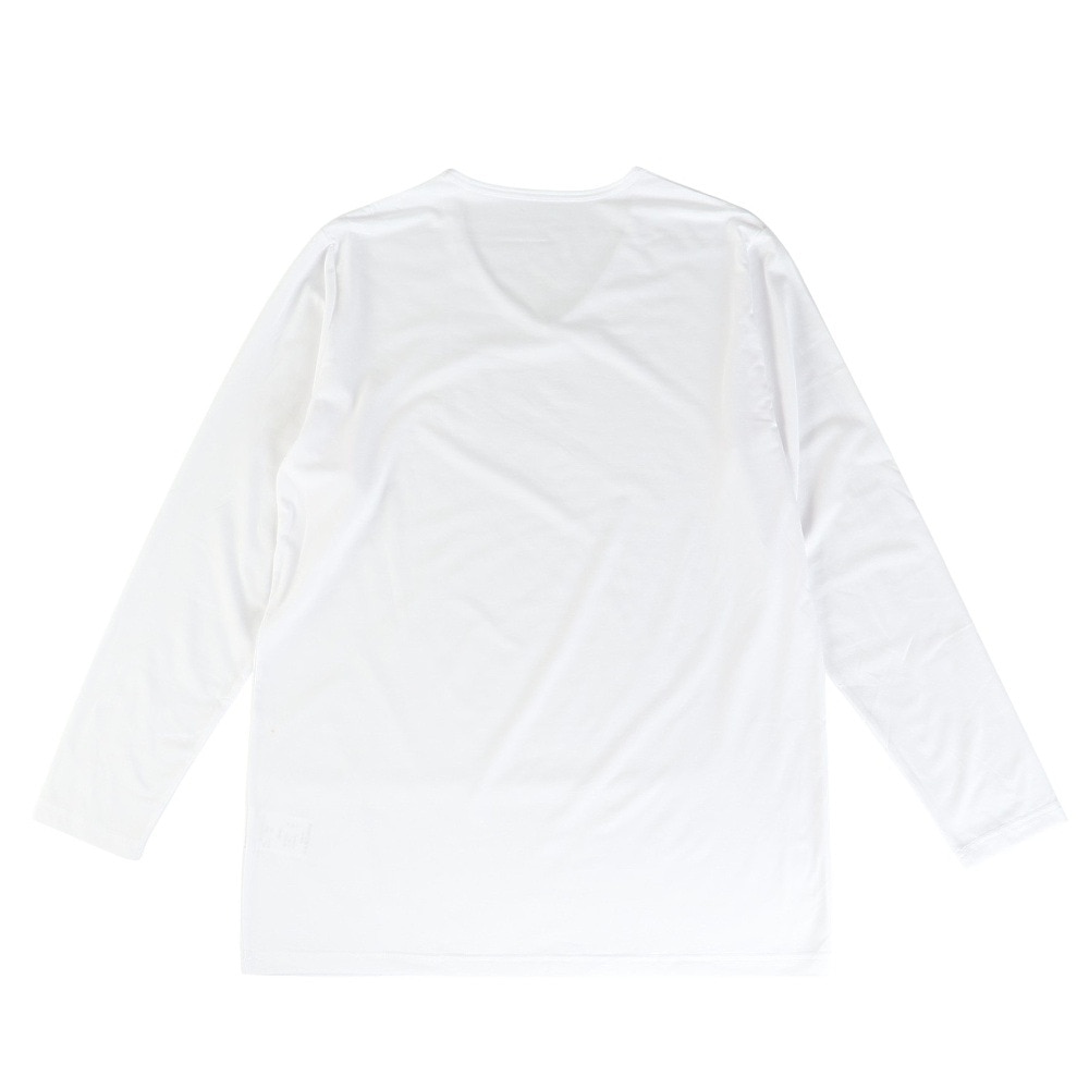 クー（Coo.）（メンズ）ヒートクロス 薄手 9分袖Vネックシャツ 891CO4GC0126 WHT 発熱素材 ホワイト