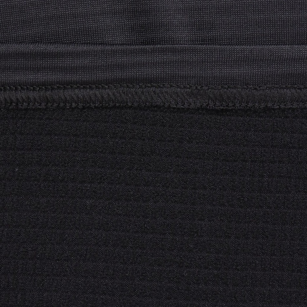 クー（Coo.）（メンズ）ドライウォーム グリッド クルーネック 長袖シャツ 891CO4GC0133 BLK 黒 M-3Lサイズ 吸汗 速乾