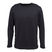 (メンズ)ドライウォーム グリッド クルーネック 長袖シャツ 891CO4GC0133 BLK 黒 M-3Lサイズ 吸汗 速乾