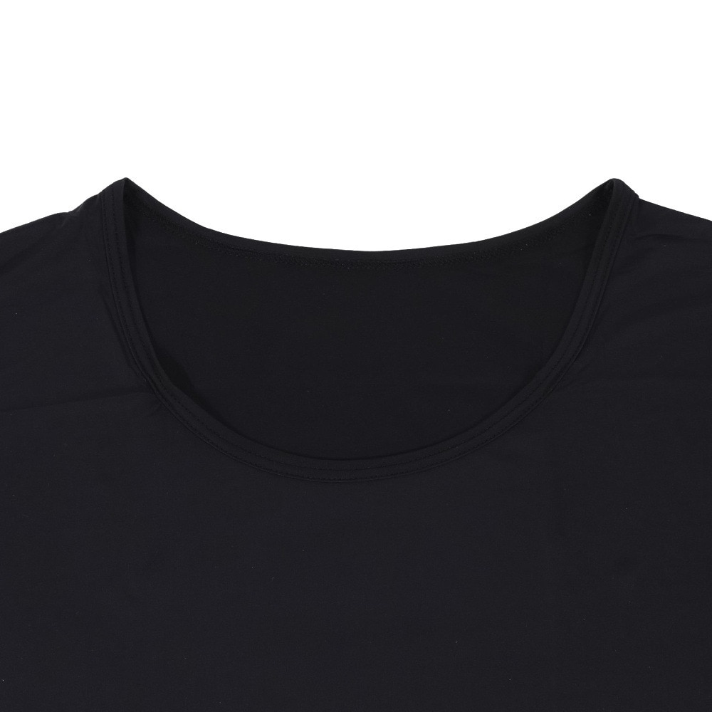 クー（Coo.）（メンズ）丸首半袖シャツ ドライプラスクール 黒 S-3Lサイズ 891CO5GC0001 BLK UPF50+ 紫外線対策 吸汗速乾 接触冷感 抗菌 防臭 新調 肌着