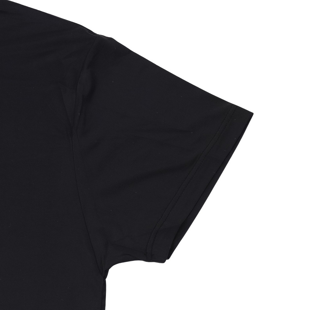 クー（Coo.）（メンズ）丸首半袖シャツ ドライプラスクール 黒 S-3Lサイズ 891CO5GC0001 BLK UPF50+ 紫外線対策 吸汗速乾 接触冷感 抗菌 防臭 新調 肌着