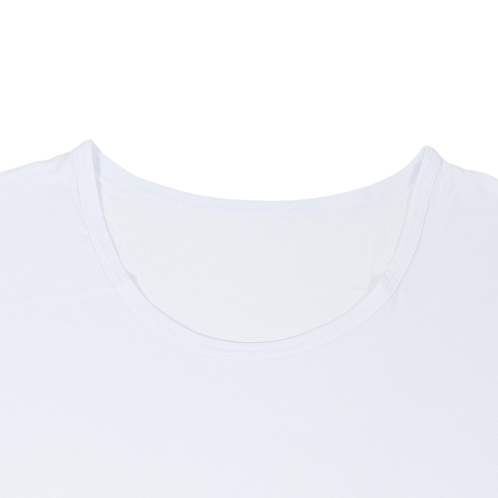 クー（Coo.）（メンズ）丸首半袖シャツ ドライプラスクール 白 S-3Lサイズ891CO5GC0001 WHT UPF50+ 紫外線対策 吸汗速乾 接触冷感 抗菌 防臭 新調 肌着